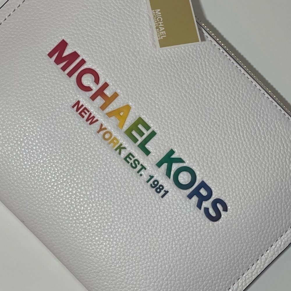 Michael Kors Pride 🌈 XXL leather zip clutch wristlet - Picture 3 of 8